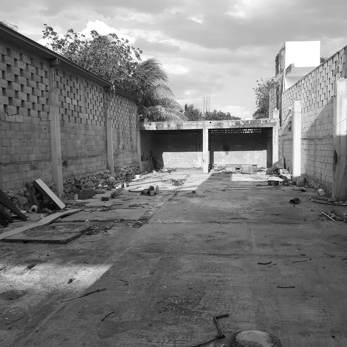 Rear of the lot before renovation